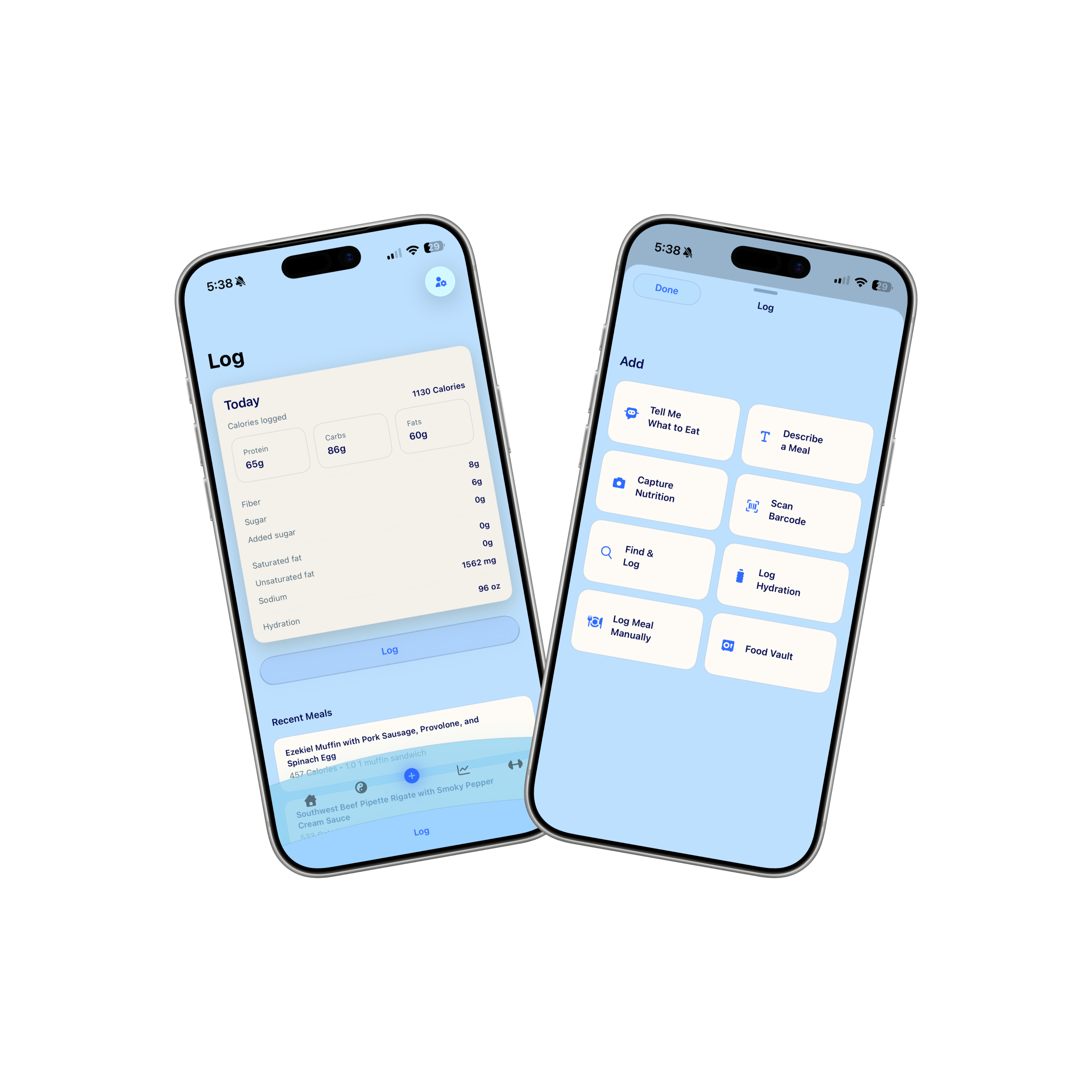 Log screen — Habit Tuner